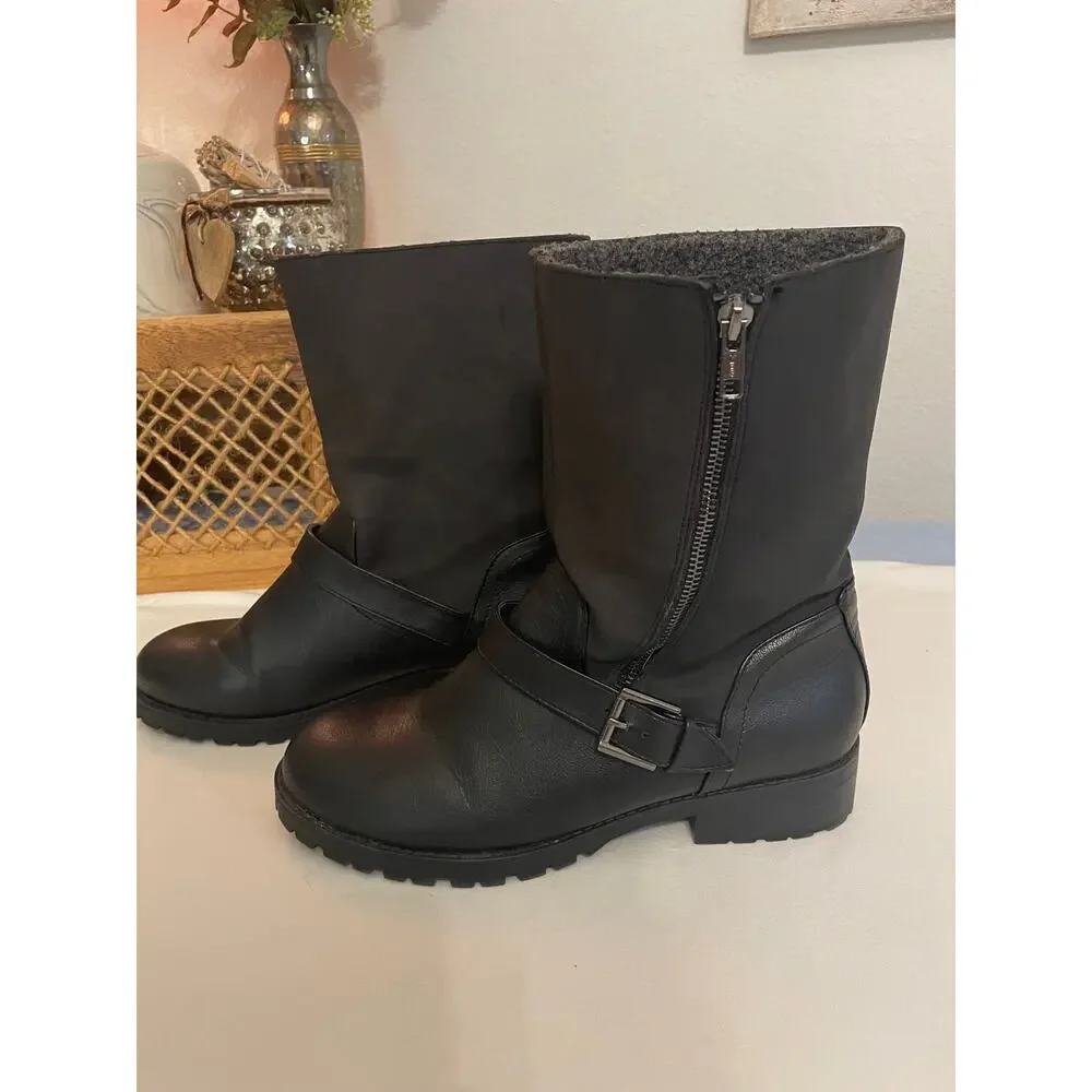 Mossimo Supply Co. Black Ankle Boots - Picture 1 of 3